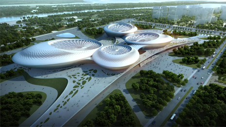 江苏大剧院本月封顶 荷叶水滴造型散发"南京味" 江苏大剧院本月封顶 荷叶水滴造型散发"南京味"