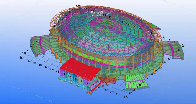 东莞厚街体育馆BIM应用 东莞厚街体育馆BIM应用