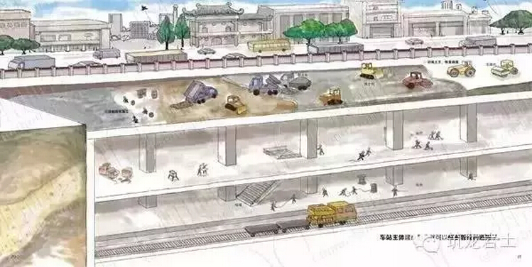 有人把建地铁的全过程画了下来，钢筋水泥也变得萌萌哒