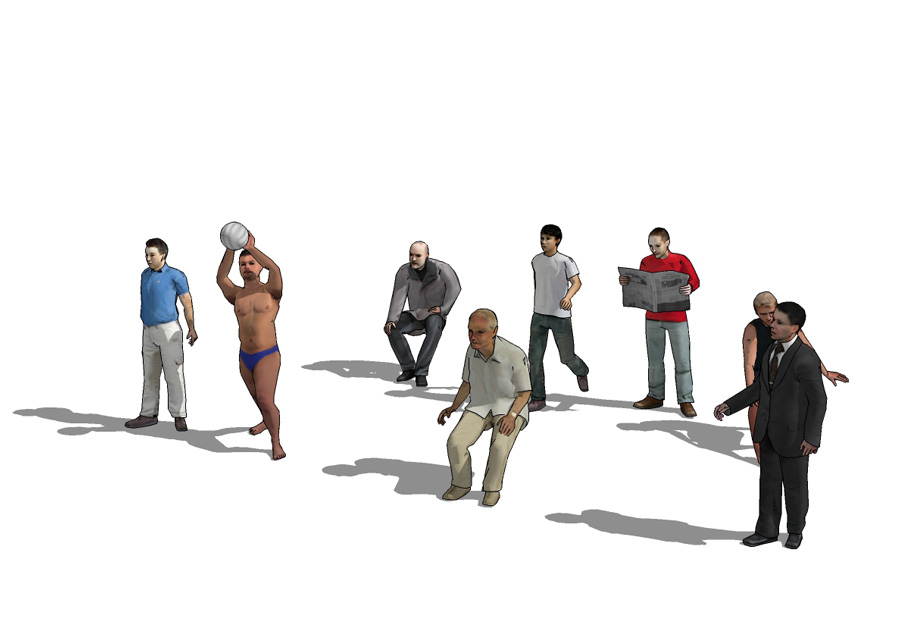 SketchUp三维人物模型大全，组件库