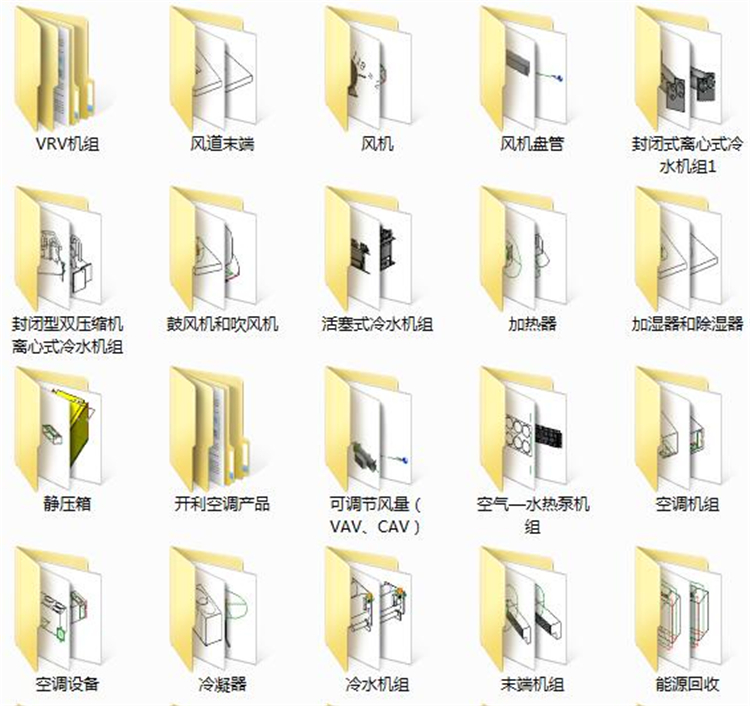 Revit建筑结构水电暖MEP室内施工模型族库大全|机电族模型Revit族库大全+BIM族库