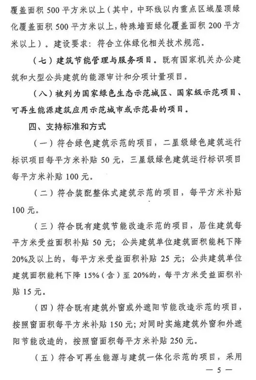 上海市建筑节能和绿色建筑最新补贴政策