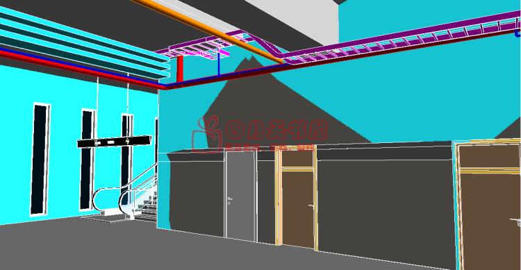 地铁站BIM项目revit模型 建筑结构土建机电设计设备管线综合REVIT地铁模型
