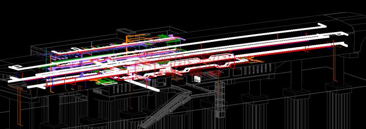 地铁站BIM项目revit模型 建筑结构土建机电设计设备管线综合REVIT地铁模型