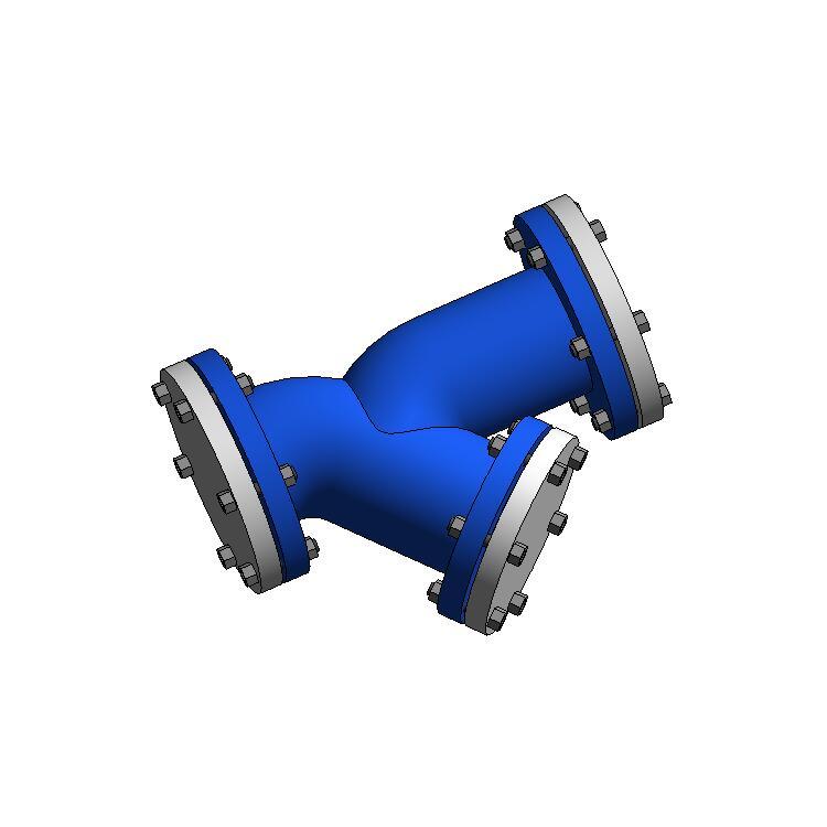 Y型过滤器-法兰式/自适应,BIM参数化Revit族 Y型过滤器-法兰式/自适应,BIM参数化Revit族