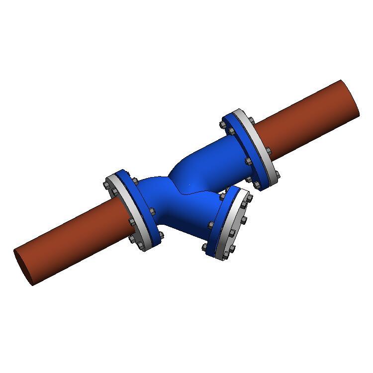 Y型过滤器-法兰式/自适应,BIM参数化Revit族 Y型过滤器-法兰式/自适应,BIM参数化Revit族