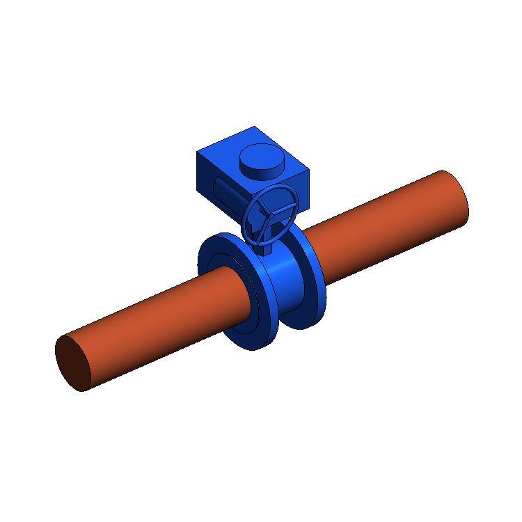 电动蝶阀族,法兰式,BIM参数化自适应Revit族 电动蝶阀族,法兰式,BIM参数化自适应Revit族