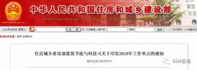 重磅!住建部颁布建筑节能2018年工作要点,其中还有BIM! 重磅!住建部颁布建筑节能2018年工作要点,其中还有BIM!