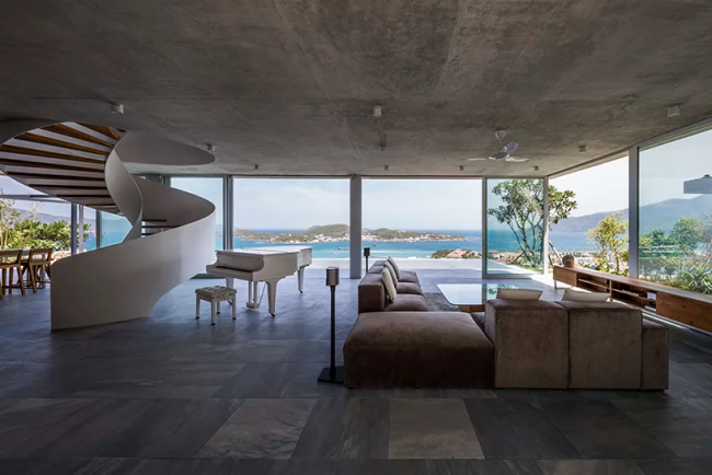 BIM建筑|悬空于年夜海之上,纵享天水合一:越南石头室第 BIM建筑|悬空于年夜海之上,纵享天水合一:越南石头室第