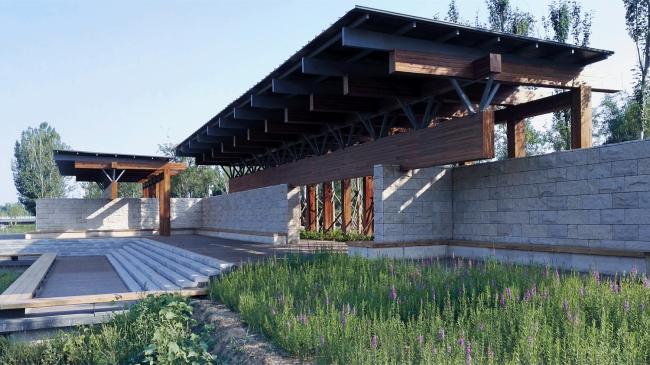 BIM建筑|梁亭——河北河间古洋河公园临水亭榭 BIM建筑|梁亭——河北河间古洋河公园临水亭榭