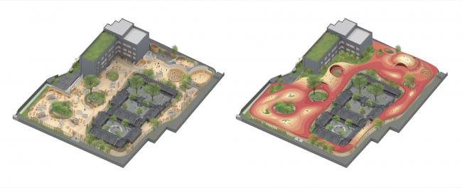 BIM建筑|MAD为北京四合院设计漂浮屋顶幼儿园,孩子们可以“上房揭瓦”啦 BIM建筑|MAD为北京四合院设计漂浮屋顶幼儿园,孩子们可以“上房揭瓦”啦