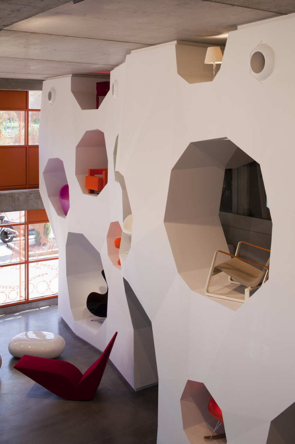 BIM建筑|建筑的几何机变演绎,橙色立方体中的曲面球体:里昂文化中间 BIM建筑|建筑的几何机变演绎,橙色立方体中的曲面球体:里昂文化中间