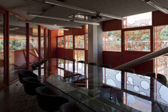 BIM建筑|建筑的几何机变演绎,橙色立方体中的曲面球体:里昂文化中间 BIM建筑|建筑的几何机变演绎,橙色立方体中的曲面球体:里昂文化中间