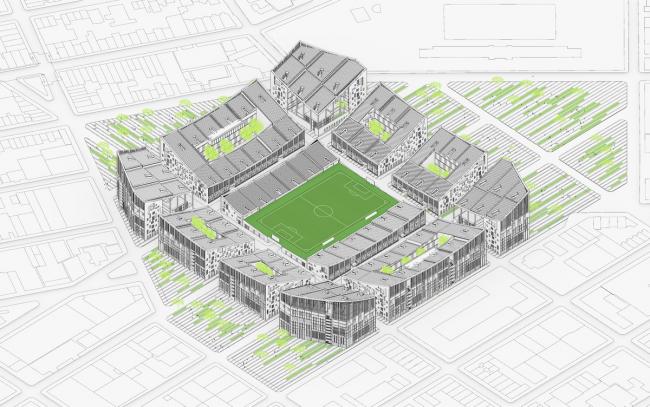 BIM建筑|城市社区内的屋顶球场 / 李樾祺 BIM建筑|城市社区内的屋顶球场 / 李樾祺