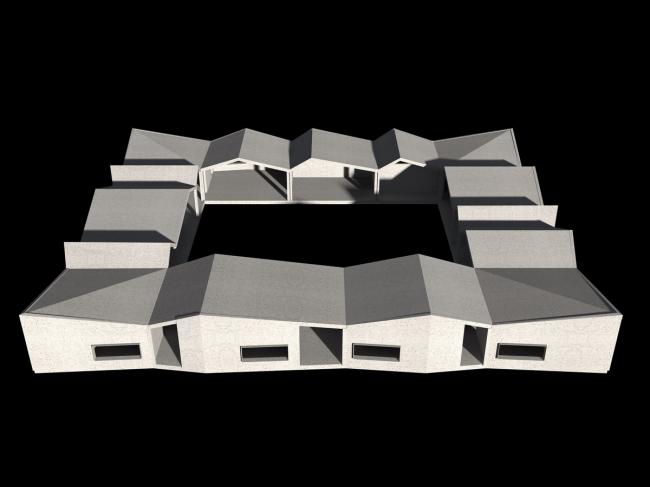 BIM建筑|仿佛散落地上随风起褶皱的方丝帕:El Cortijo之家 BIM建筑|仿佛散落地上随风起褶皱的方丝帕:El Cortijo之家