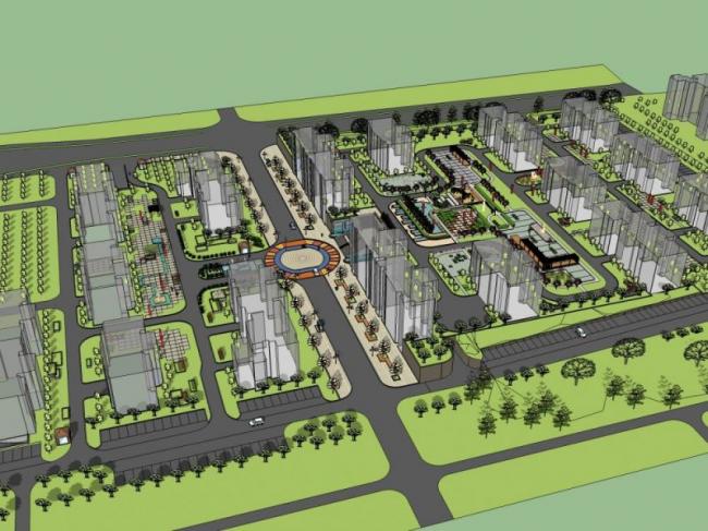 Sketchup规划模型|村庄景观规划,现代风格 Sketchup规划模型|村庄景观规划,现代风格