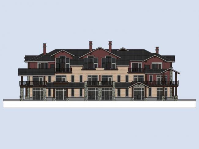 Sketchup别墅模型|联排别墅,现代风格 Sketchup别墅模型|联排别墅,现代风格