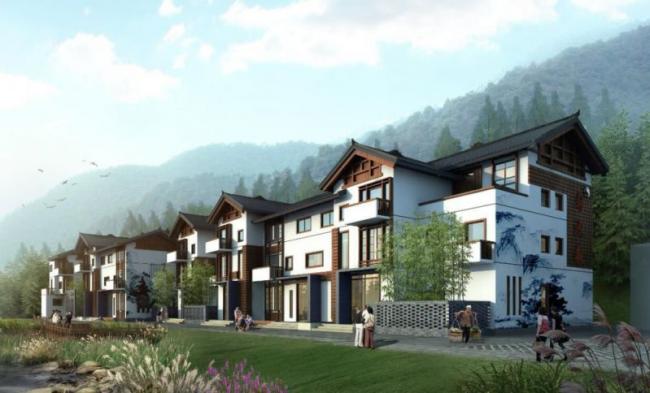 Sketchup别墅模型|独栋别墅群,中式风格 Sketchup别墅模型|独栋别墅群,中式风格