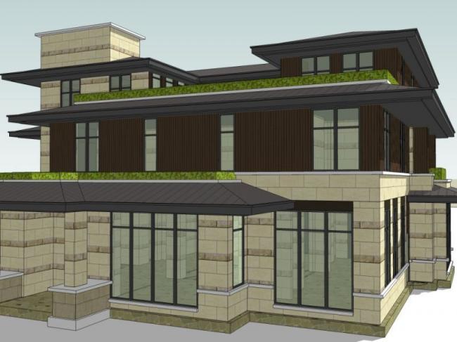 Sketchup别墅模型|独栋别墅,现代风格 Sketchup别墅模型|独栋别墅,现代风格