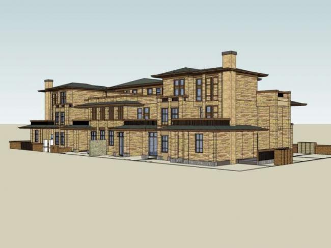 Sketchup别墅模型|联排别墅,古典风格 Sketchup别墅模型|联排别墅,古典风格