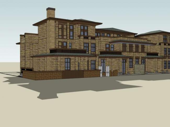 Sketchup别墅模型|双拼别墅,古典风格 Sketchup别墅模型|双拼别墅,古典风格