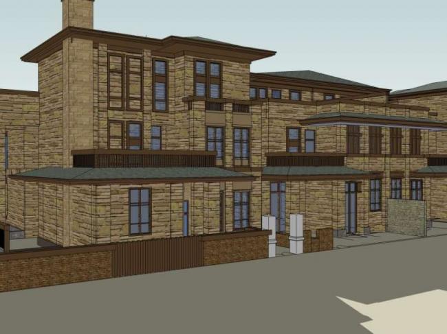 Sketchup别墅模型|双拼别墅,古典风格 Sketchup别墅模型|双拼别墅,古典风格