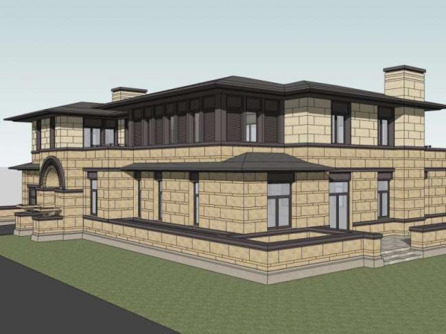 Sketchup别墅模型|独栋别墅,古典风格 Sketchup别墅模型|独栋别墅,古典风格