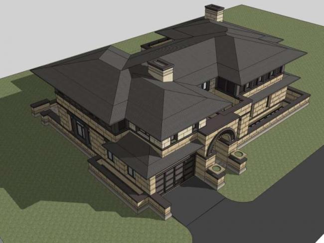 Sketchup别墅模型|独栋别墅,古典风格 Sketchup别墅模型|独栋别墅,古典风格