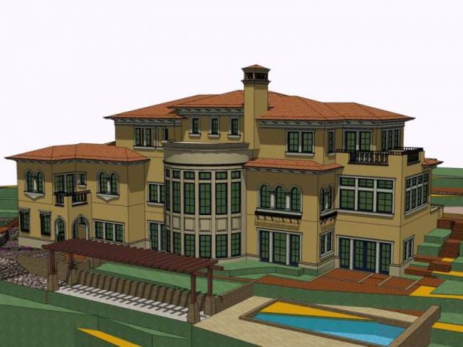 Sketchup别墅模型|多层别墅,古典风格 Sketchup别墅模型|多层别墅,古典风格