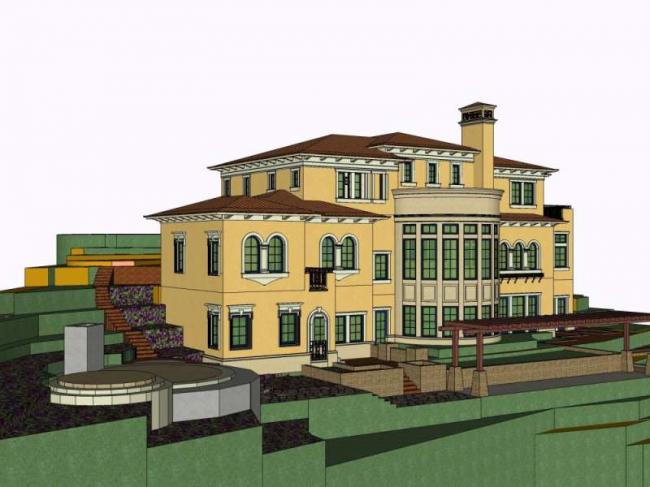 Sketchup别墅模型|多层别墅,古典风格 Sketchup别墅模型|多层别墅,古典风格