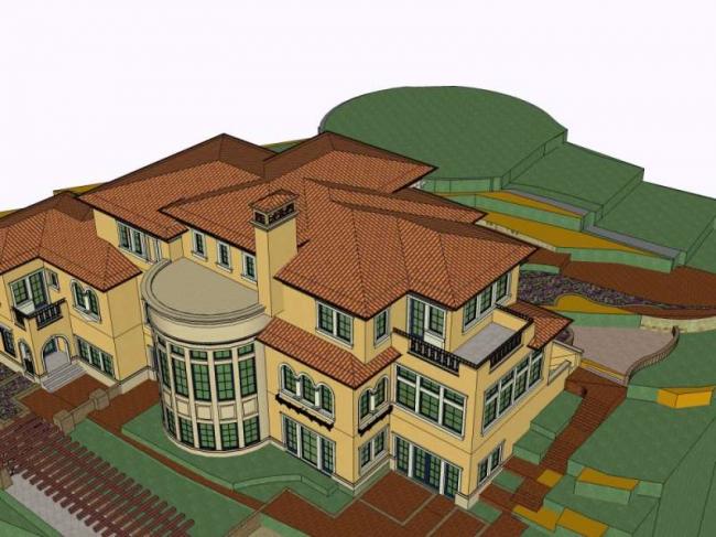 Sketchup别墅模型|多层别墅,古典风格 Sketchup别墅模型|多层别墅,古典风格