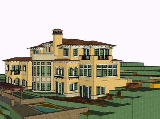 Sketchup别墅模型|多层别墅,古典风格 Sketchup别墅模型|多层别墅,古典风格