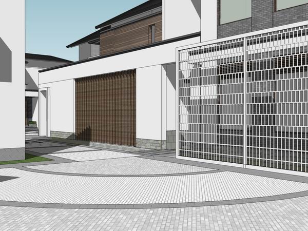 Sketchup别墅模型|别墅,现代中式风格 Sketchup别墅模型|别墅,现代中式风格