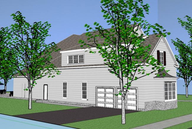 Sketchup别墅模型|独栋别墅,古典风格 Sketchup别墅模型|独栋别墅,古典风格