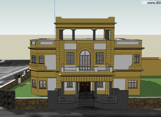 Sketchup别墅模型|独栋别墅,现代风格 Sketchup别墅模型|独栋别墅,现代风格