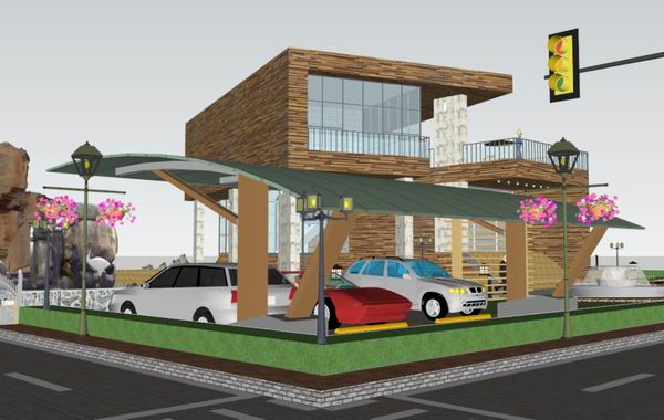 Sketchup别墅模型|独栋别墅,现代风格 Sketchup别墅模型|独栋别墅,现代风格