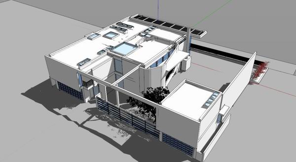 Sketchup别墅模型|独栋海滩别墅,现代风格 Sketchup别墅模型|独栋海滩别墅,现代风格