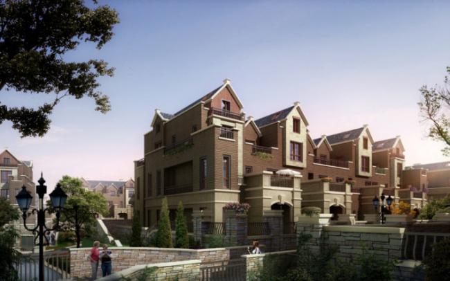 Sketchup别墅模型|联排别墅,英式古典风格 Sketchup别墅模型|联排别墅,英式古典风格