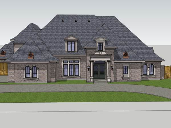 Sketchup别墅模型|独栋别墅,古典风格 Sketchup别墅模型|独栋别墅,古典风格