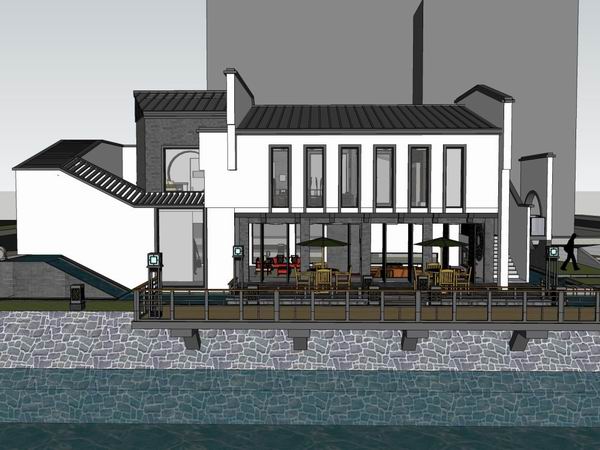 Sketchup别墅模型|别墅,中式古典风格 Sketchup别墅模型|别墅,中式古典风格