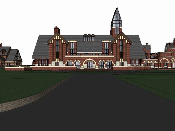 Sketchup别墅模型|独栋别墅,古典风格 Sketchup别墅模型|独栋别墅,古典风格