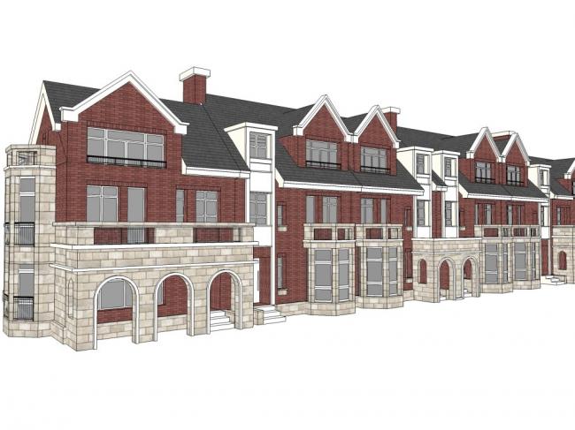 Sketchup别墅模型|联排别墅,古典风格 Sketchup别墅模型|联排别墅,古典风格