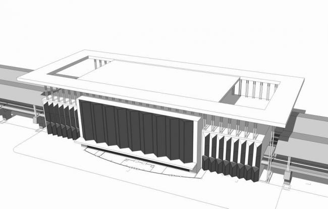 Sketchup车站路桥|高铁站,现代风格 Sketchup车站路桥|高铁站,现代风格