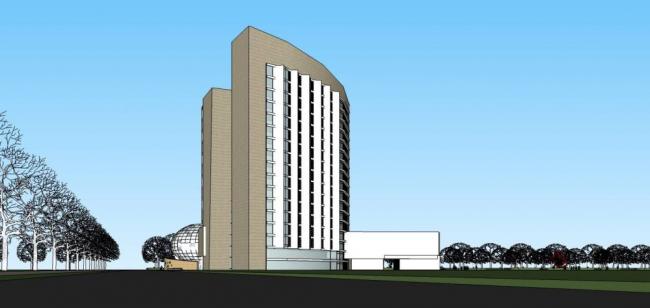 Sketchup酒店模型|高层酒店办公,现代风格 Sketchup酒店模型|高层酒店办公,现代风格