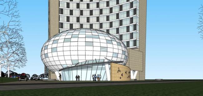 Sketchup酒店模型|高层酒店办公,现代风格 Sketchup酒店模型|高层酒店办公,现代风格