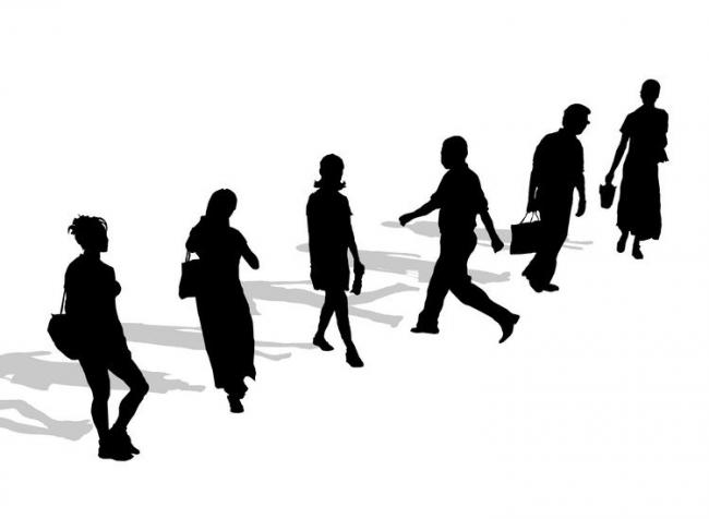 Sketchup素材模型|2D黑色人物,素材组件 Sketchup素材模型|2D黑色人物,素材组件