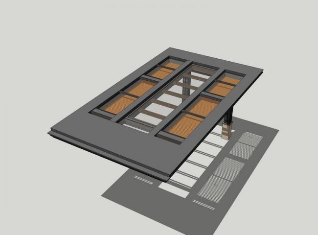 Sketchup素材模型|入口雨棚,景观素材组件 Sketchup素材模型|入口雨棚,景观素材组件