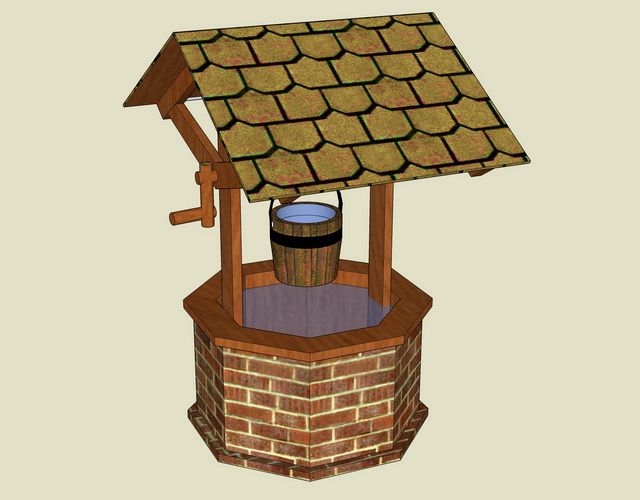 Sketchup素材模型|水井景观中式素材组件 Sketchup素材模型|水井景观中式素材组件