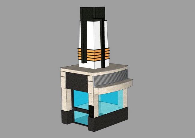 Sketchup素材模型|现代岗亭景观素材组件 Sketchup素材模型|现代岗亭景观素材组件