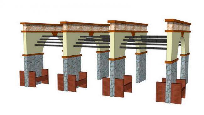 Sketchup素材模型|景观廊架素材组件 Sketchup素材模型|景观廊架素材组件